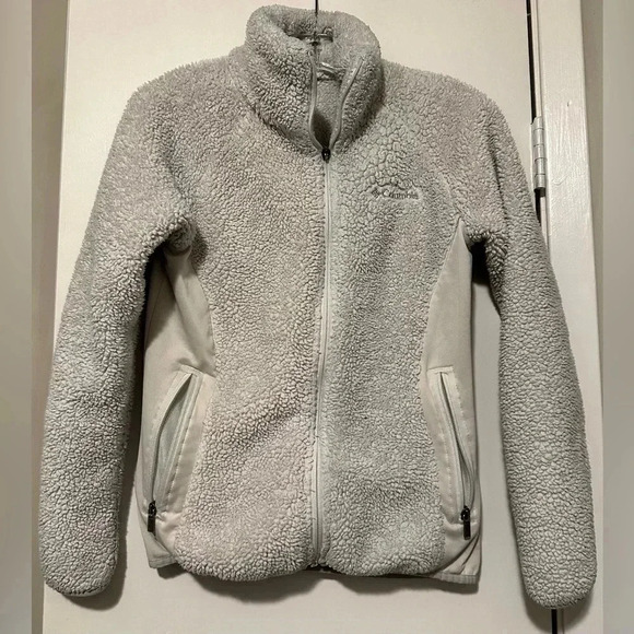 Columbia cream Fast Beauty Fleece Women's Full Zip Jacket size S - Picture 1 of 9